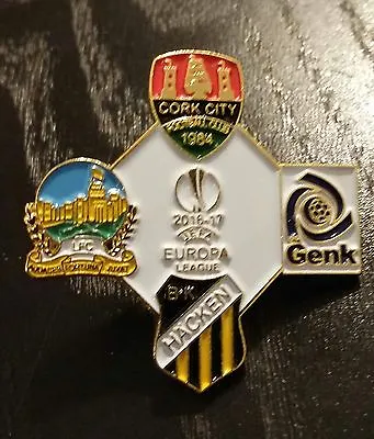 Cork City Europa League 2016 Linfield Genk Pin Badge • £3.99