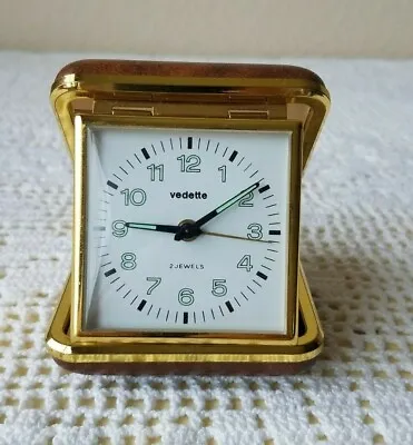 Vintage Vedette 2 Jewels Travel Alarm Clock • $19.71