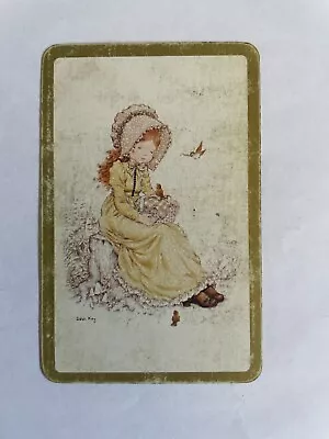 Australia Artist Sarah Kay Girl Bird Bonnet Hat Vintage Rare Swap Playing Cards • $2