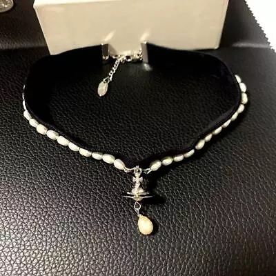 Vivienne Westwood Necklace ALEKSA Orb Logo Pearl Choker IN BOX [EJ366 • $158.20