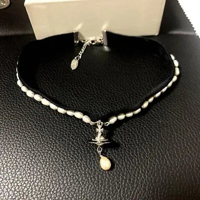 Vivienne Westwood Necklace ALEKSA Orb Logo Pearl Choker IN BOX Included Box • $78.20