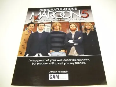 MAROON 5 Original 2005 Promo Poster Ad ...prouder Still To Call You My Friends • $9.95