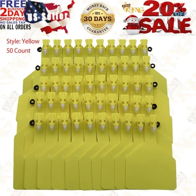 $45.95 • Buy 50 Count&TPU Blank One-Piece Cattle Ear Tags Z Blank Ear Tags Large Livestock...