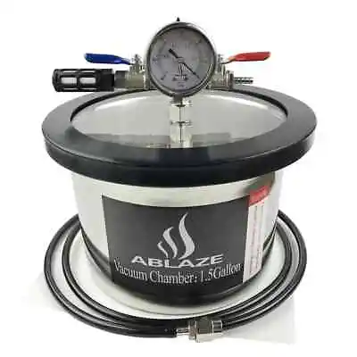 ABLAZE 1.5 Gallon Gal Vacuum Chamber Stainless Steel Degassing Urethanes #SH3 • $69