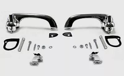 NEW! 1967-1968 Mustang Outside Door Handles Pads  Hardware Chrome Good Quality • $39.95