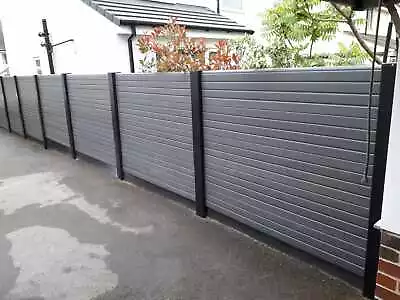 Slotted Concrete Fence Post Extension / Cover Extends Black Up To 6 Feet • £49.99