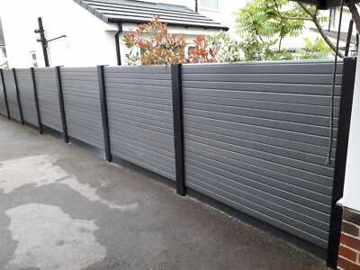 £54.99 • Buy Slotted Concrete Fence Post Extension / Cover Extends Black Up To 7 Feet
