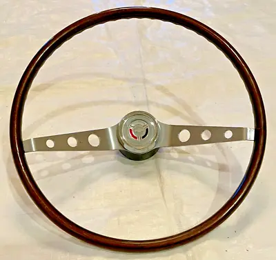 1964-1966 Malibu Steering Wheel El Camino Super Sport Woodgrain Rim Horn Button • $499.99