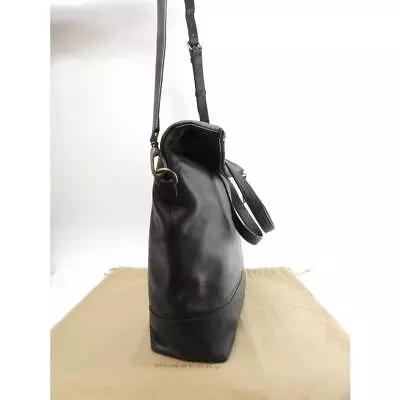 Burberry S Tote Bag Men's Full Leather Black Handbag Crossbody Bag W/storagebag • $1099.56