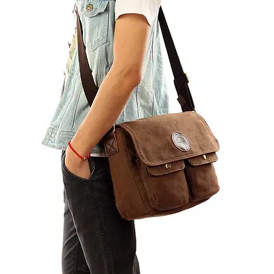 Vintage Men's Canvas Messenger Shoulder Bag Crossbody School Book Bags Satchel • $13.49