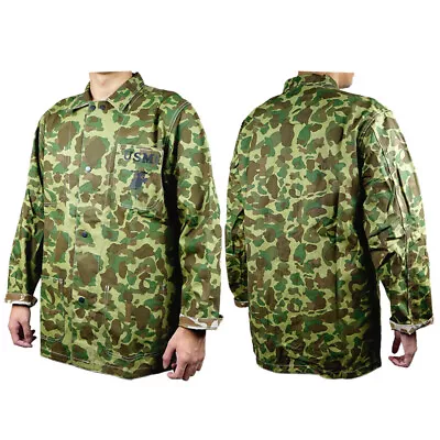 Wwii Us Marine Corps Army Pacific Camouflage Uniforms Jacket Reversible Camo Xxl • $89.51