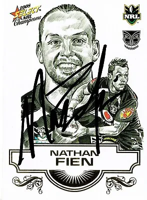 $30 • Buy Nathan Fien Signed 2008 Select Nrl Champions Card New Zealand Warriors