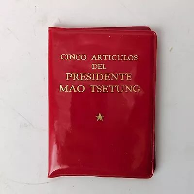 Vtg 1972 Mao Tse Tung Little Red Book Spanish Foreign Language Ed Cinco Articulo • $19.99