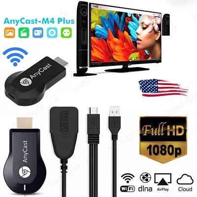 WiFi 1080P HD HDMI TV Stick AnyCast DLNA Wireless Miracast Airplay Dongle • $14.97