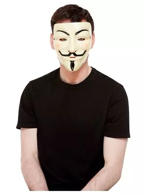 NEW Guy Fakes Anonymous Mask V For Vendetta Halloween Fancy Dress Accessory • £6.99