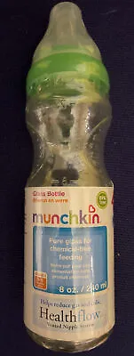 Munchkin Mighty Grip 8oz Glass Bottles BPA Free Green NEW! • $5.75