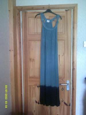£6.99 • Buy Ladies Cyn Dip Dye Blue Maxi Dress Size L/xl Plaited Straps