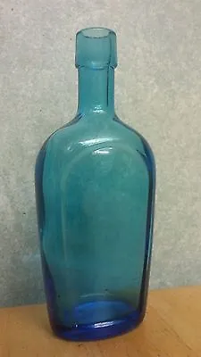 Blue Wheaton NJ Glass Medicine Bottle 6 Inch • $10.50
