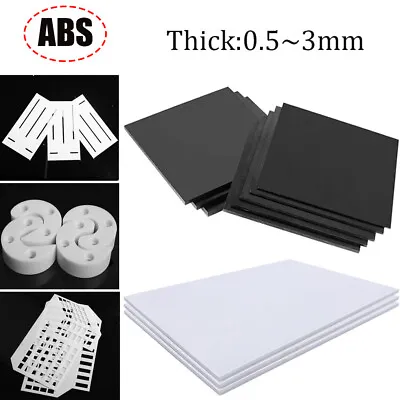 ABS Plastic Sheet - Plastic Plate Board White DIY Model 0.5mm 1mm 1.5mm 2mm 3mm • £82.50