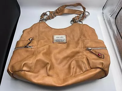 Nicole By Nicole Miller Purse Brown Satchel Bag • $16.99