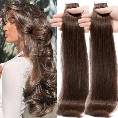 40PCS 100G THICK Tape In Skin Weft 100% Real Human Remy Hair Extensions 18 20 22 • $92.18