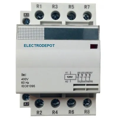 40AMP Electrodepot Lighting NC Contactor 4 Pole Coil 120VAC 40A Normally Closed • $78.99