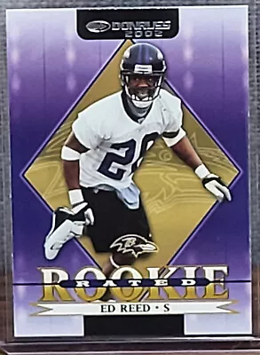 2002 Donruss Rated Rookie Ed Reed #298 Rookie RC HOF • $13.99