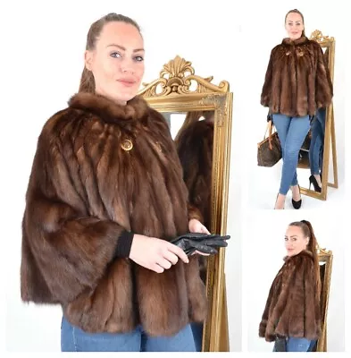 $1290 • Buy Us4328 Elegant Real Sable Fur Stole Ranch Sable Cape - Zobel Stola Bolero