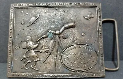  Tiffany Studio Disney  Mickey Telescope  Brass Belt Buckle Free Shipping  • $18.99