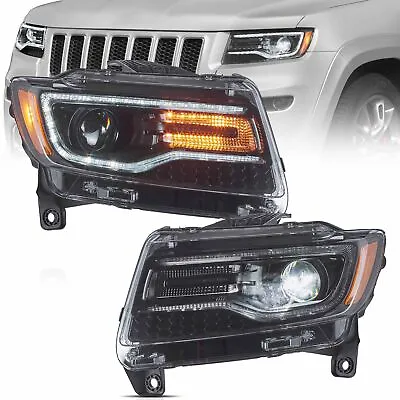 VLAND Full LED Headlights For 2011-2013 Jeep Grand Cherokee W/Sequential Pair • $329.99