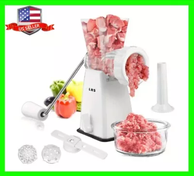 Hand Crank Manual Meat Grinder Heavy Duty Stainless Steel Blades. Color-white • $31.12