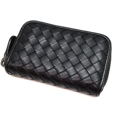 Bottega Veneta 114075 Coin Case Leather Black • $459.34