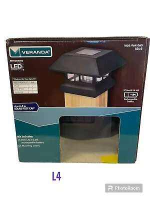 1 PACK - 4 In. X 4 In. Black Solar-Powered Post Cap Light For Deck Or Fence  • $15