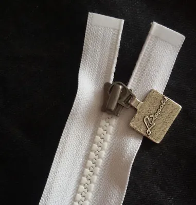 Zipper PURE WHITE 501 YKK Vislon Size 5 Zipper Zipper Zip Fermuar Cipzár • £5.59