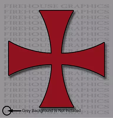 Knights Templar Red Cross Seal Catholic Christian Mason Sticker Decal • $6.99