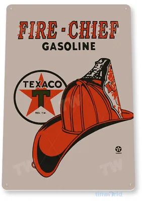 £9.33 • Buy Texaco Fire Chief Gas Oil Sign, Station, Garage, Auto Shop, Retro Tin Sign A367