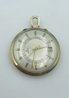 LeCoultre Vintage Gold Filled Memodate Alarm Pendant Watch • $975