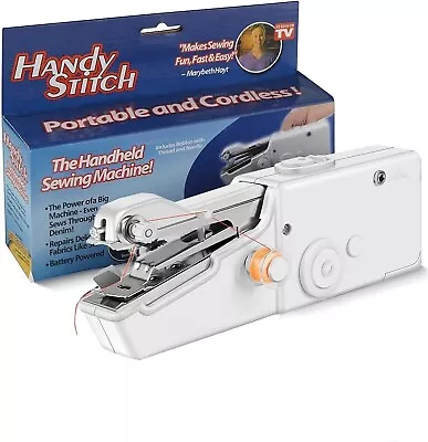 Handy Stitch Portable Cordless Handheld Beginner Mini Sewing Machine 2997 R • £9.99