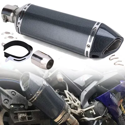 38-51mm Slip On Exhaust Muffler Tail Pipe For Kawasaki Ninja 250R 650R KLR650 • $46.01