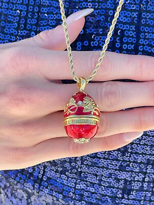 Faberge Egg Necklace Style Faberge Jewelry Gold Bracelet SET Birthday Gift Lady • $99