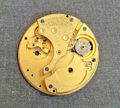 Pocket Watch Antique Watch Parts Stamped American Waltham Usa Traveler #21711270 • £36.88