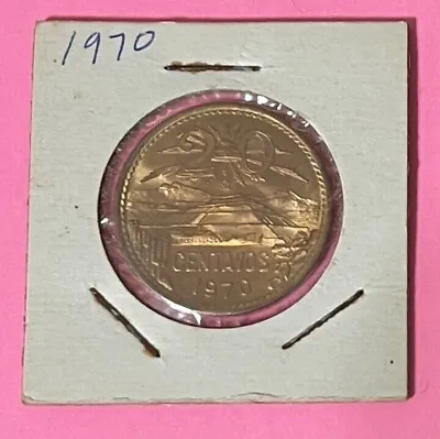 1970 Mexico 20 Centavos UNCIRCULATED- Beautiful Full Luster Coin - See PICS • $6.99