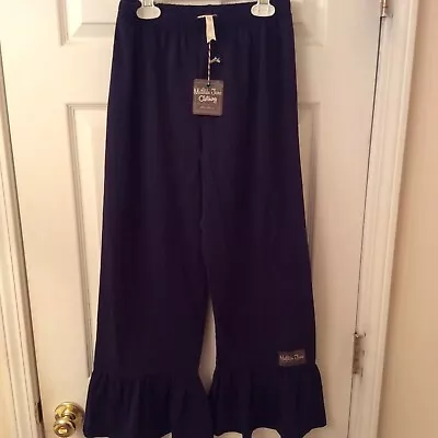 NEW Matilda Jane Girls Size 14 Big Ruffles  Pants Blue New With Tags  • $29.99