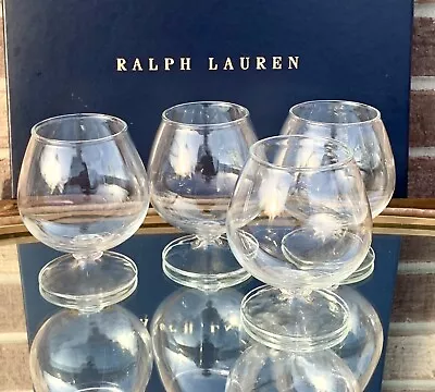 Brandy Cognac Aperitif Glasses Snifters 4.25” Vintage Set Of 4 Libbey? • $19.99