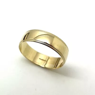 9ct Gold Wedding Band Ring Size U 9ct Yellow Gold Hallmarked 6mm Band Ring • $181