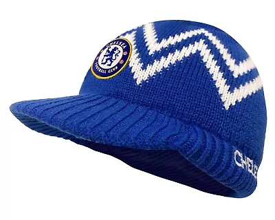 Chelsea Beanie Licensed Chelsea FC Knit Beanie Visor Cap For Winter • $13.45