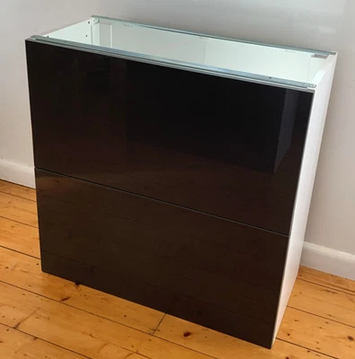 $1 • Buy Ikea METOD Kitchen Base Cabinet W80xD37xH80 Cm With Two MAXIMERA Drawers