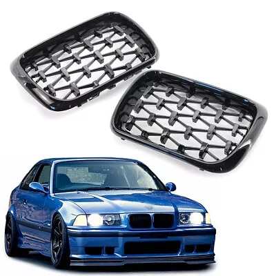 For BMW E36 3 Series 1997-1999 Grille Black Diamond Meteor Style 2pc 51138195151 • $50.68