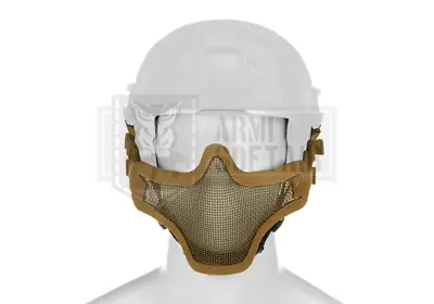 INVADER GEAR Steel Half Face Mask MESH PROTECTION FAST HELMET TAN SAND AIRSOFT  • £12.53