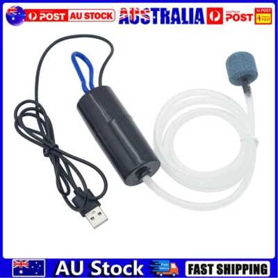 $10.22 • Buy Aquarium Oxygen Air Pump Fish Tank Silent Air Compressor Aerator (Black) AU